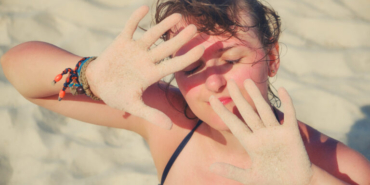 Girl,Put,Her,Hands,In,Front,Of,Her,Face,For