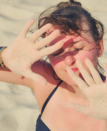 Girl,Put,Her,Hands,In,Front,Of,Her,Face,For